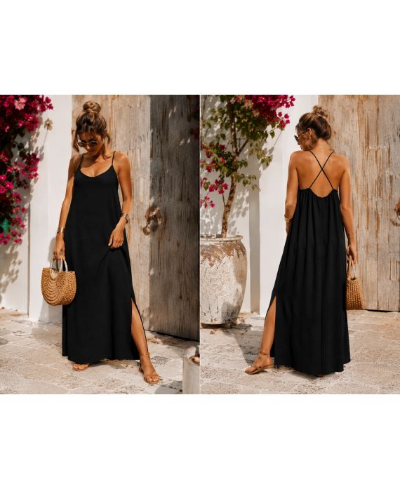 Robe Longue Dos Croisé