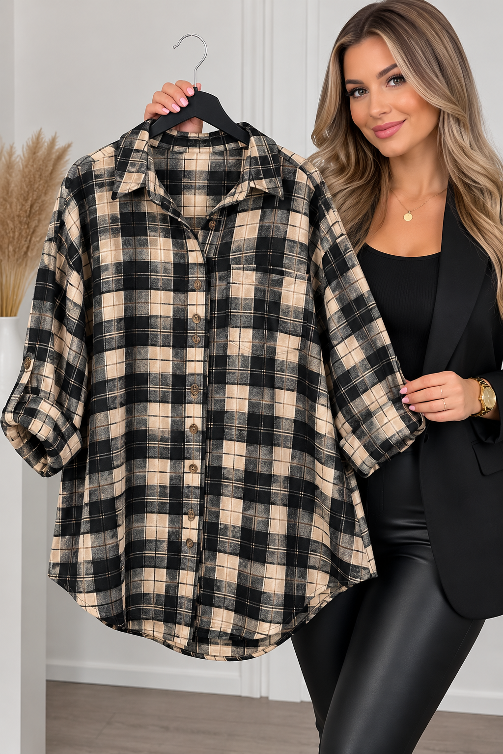 Chemise a carreaux en coton