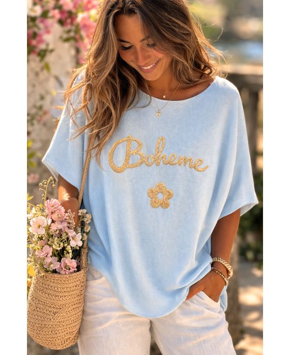 PULL MANCHES COURTES BOHEME