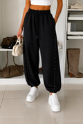 Pantalon Jogging détail cloutés taille élastique avec cordon