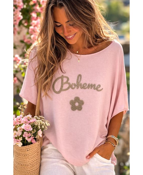 PULL MANCHES COURTES BOHEME