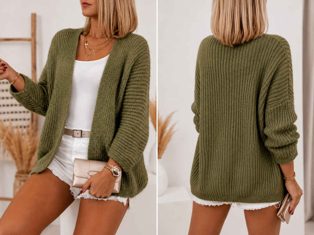 Gilet ouvert en maille