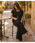 ENSEMBLE TOP + PANTALON + COLLIER OFFERT