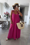 Robe gaze de coton à bretelles