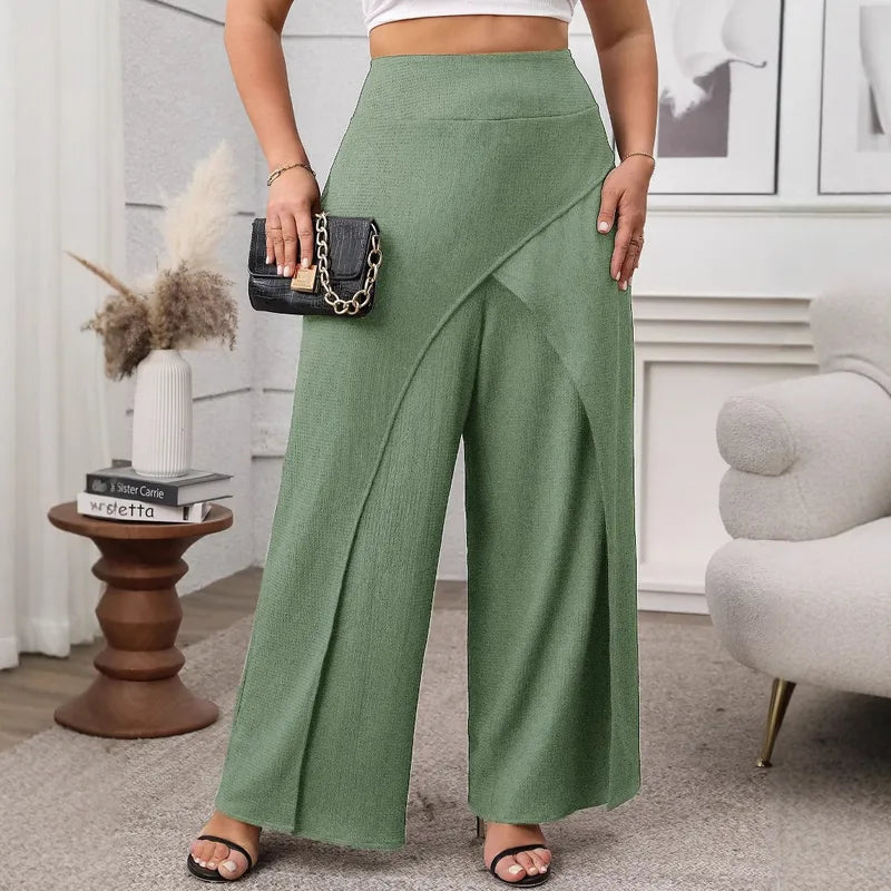 Pantalons Décontractés À Longueur De Cheville En Polyester