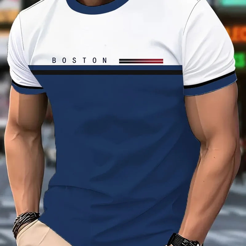 Hommes Polyester De Base Style Classique Impression 3D Manche Courte T-shirt Homme
