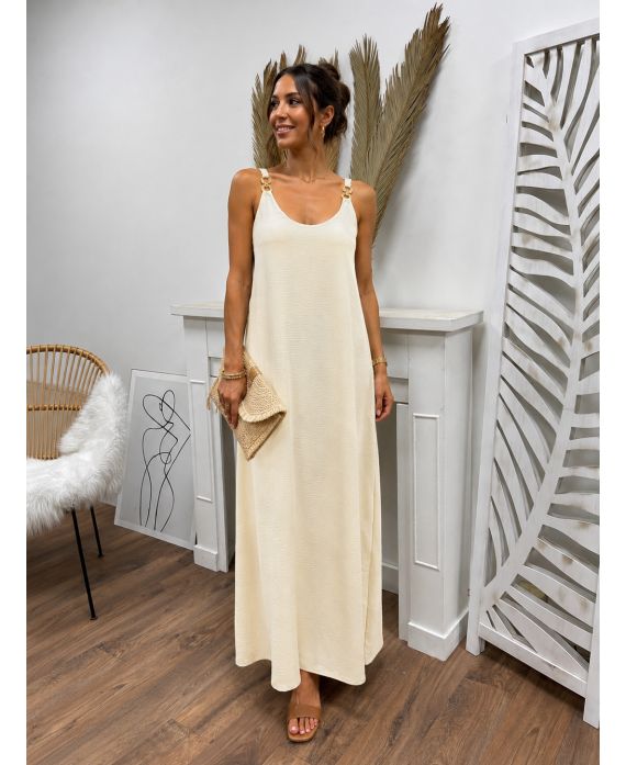 Robe Maxi Bretelles Dorées