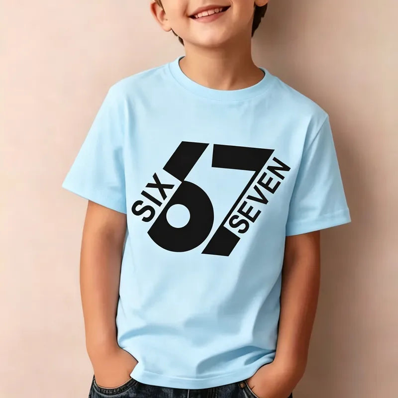 T-shirt Décontracté En Coton (plus De 70%) Avec Motif Lettre, Col Rond, Manches Courtes Et Application Patch