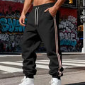 Pantalon De Sport Long Pour Homme En Polyester Avec Rayures Latérales