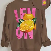 Sweat Décontracté En Polyester À Manches Longues, Vente En Gros, Style Décontractée Pour Femme