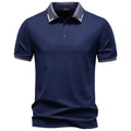 Polo Homme Décontracté À Manches Courtes En Rayonne Unie Avec Col Polo, Vente En Gros, Finition Jacquard Élégante