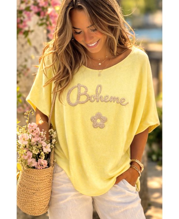 PULL MANCHES COURTES BOHEME