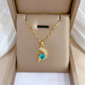 Collier Dauphin En Acier Inoxydable 201 Avec Incrustation En Verre, Fait Main, Chaîne De Câble, Finition Plaqué Or Pour Femme