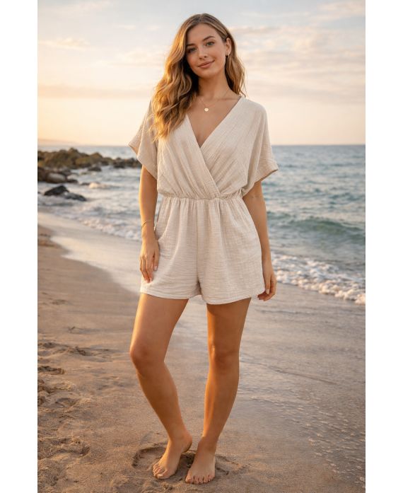 COMBINAISON SHORT GAZE DE COTON PE260758