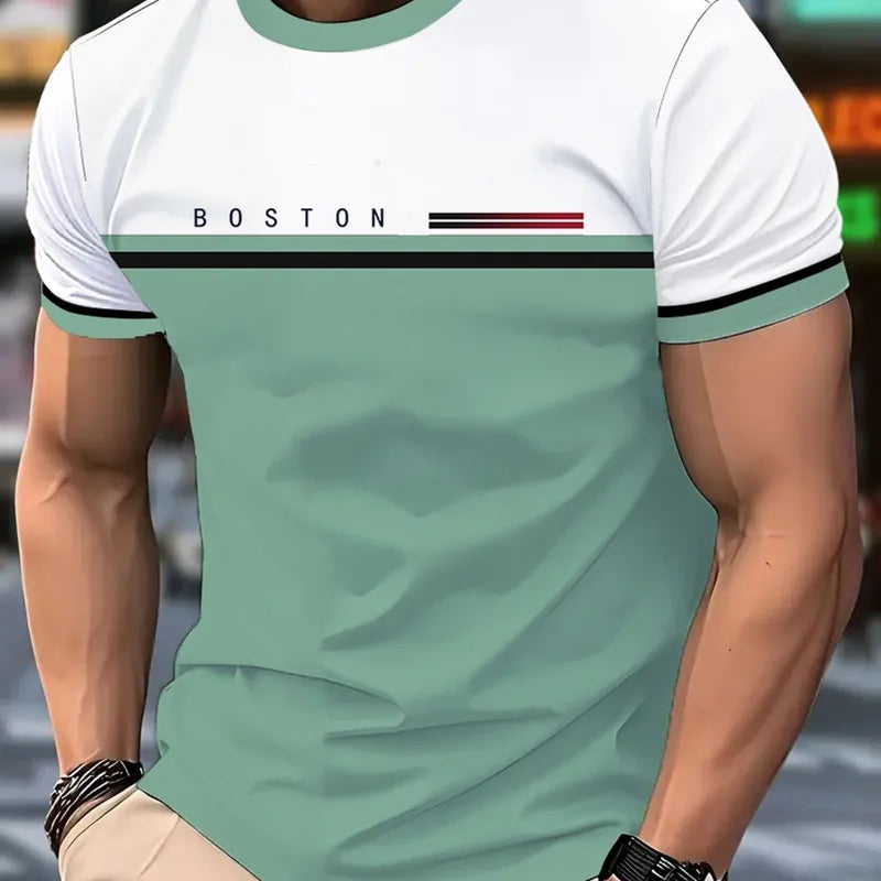 Hommes Polyester De Base Style Classique Impression 3D Manche Courte T-shirt Homme