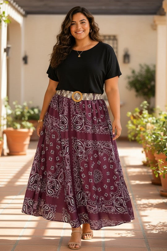 Jupe Paisley Maxi