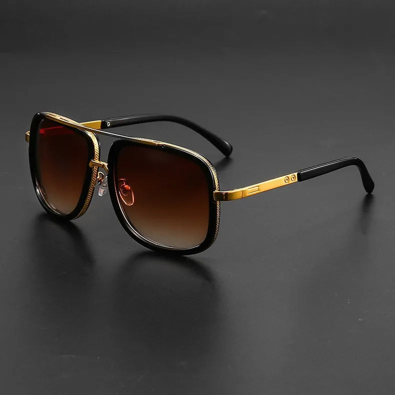 Lunettes Soleil Métal Style Coréen Rétro Homme 😎