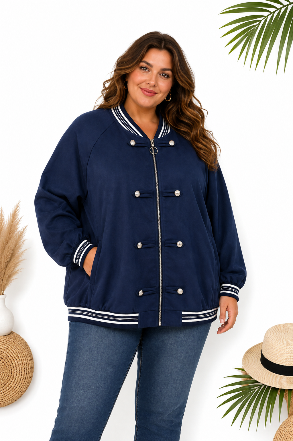 Blouson bombers en suedine