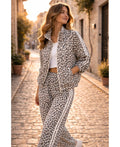VESTE ZIPEE LEOPARD 2 POCHES 2 BANDES