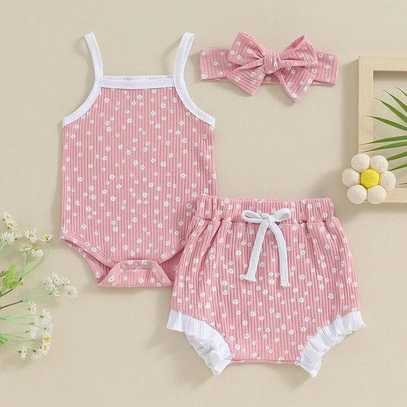 Ensemble Pantalon 3 Pièces Pour Fille Avec Nœud Papillon En Polyester, Style Décontracté