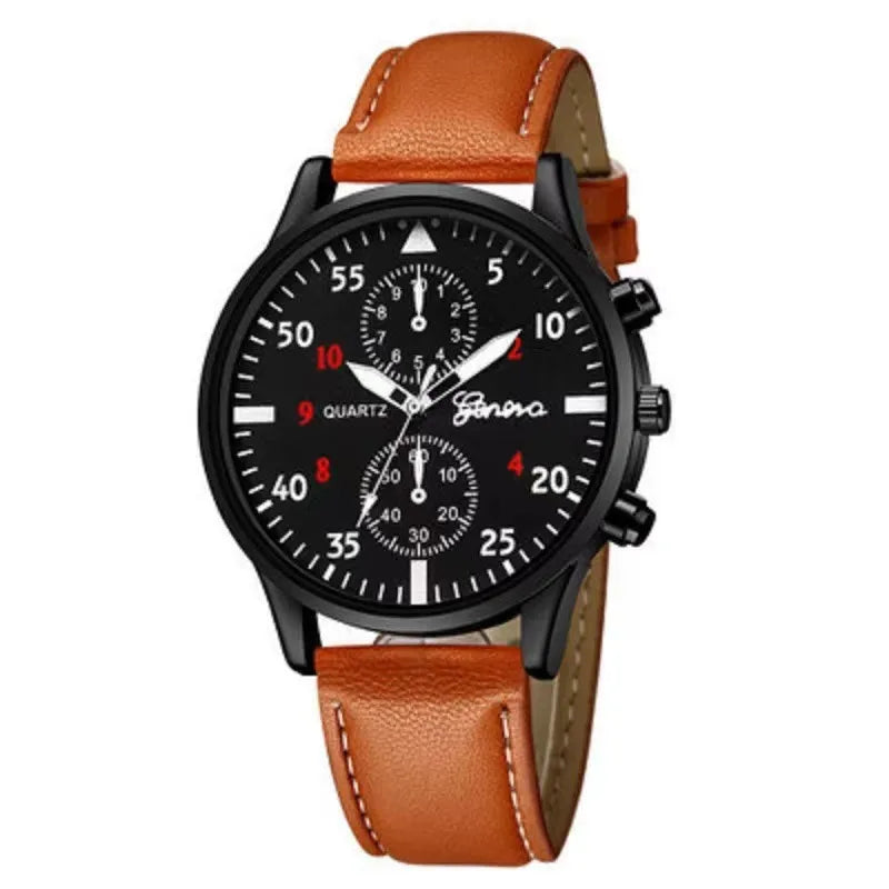 Montre Homme Geneva Quartz – Business & Sport Bracelet Cuir