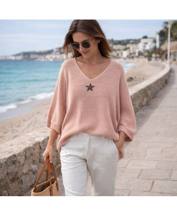 PULL LOOSE MAILLE ETOILE