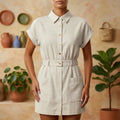 Tunique Femme en Mélange Lin & Coton – Style Bohème Chic