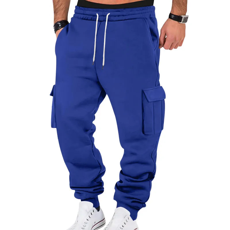 Pantalons Décontractés Homme Unis En Tissu Extensible Quatre Directions, Confection Tricotée Pour Un Confort Optimal
