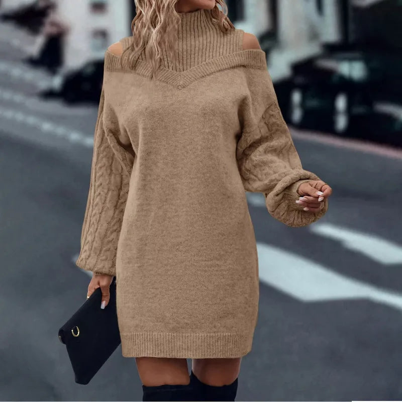 Robe Longue À Manches Courtes En Velours Polyester Acrylique Style Européen Et Américain Col Semi-Haut Débardeur Automne Hiver Nouvelle Arrivée