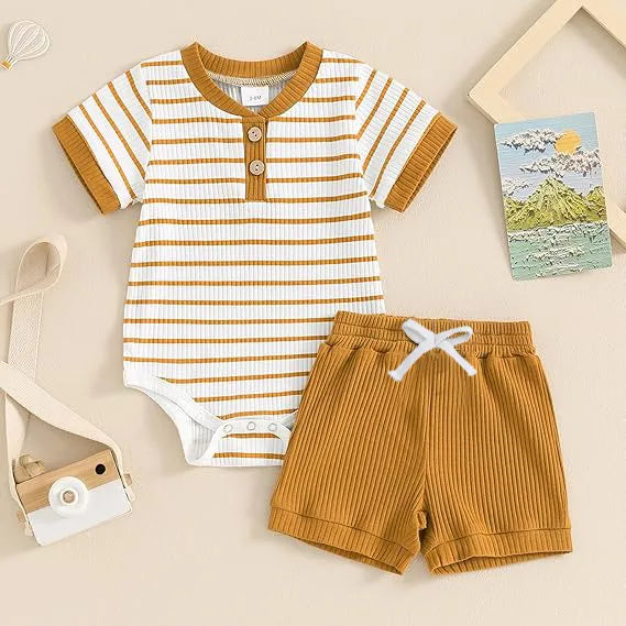 Combinaison Bébé Unisexe En Polyester Bleu, Style Décontracté