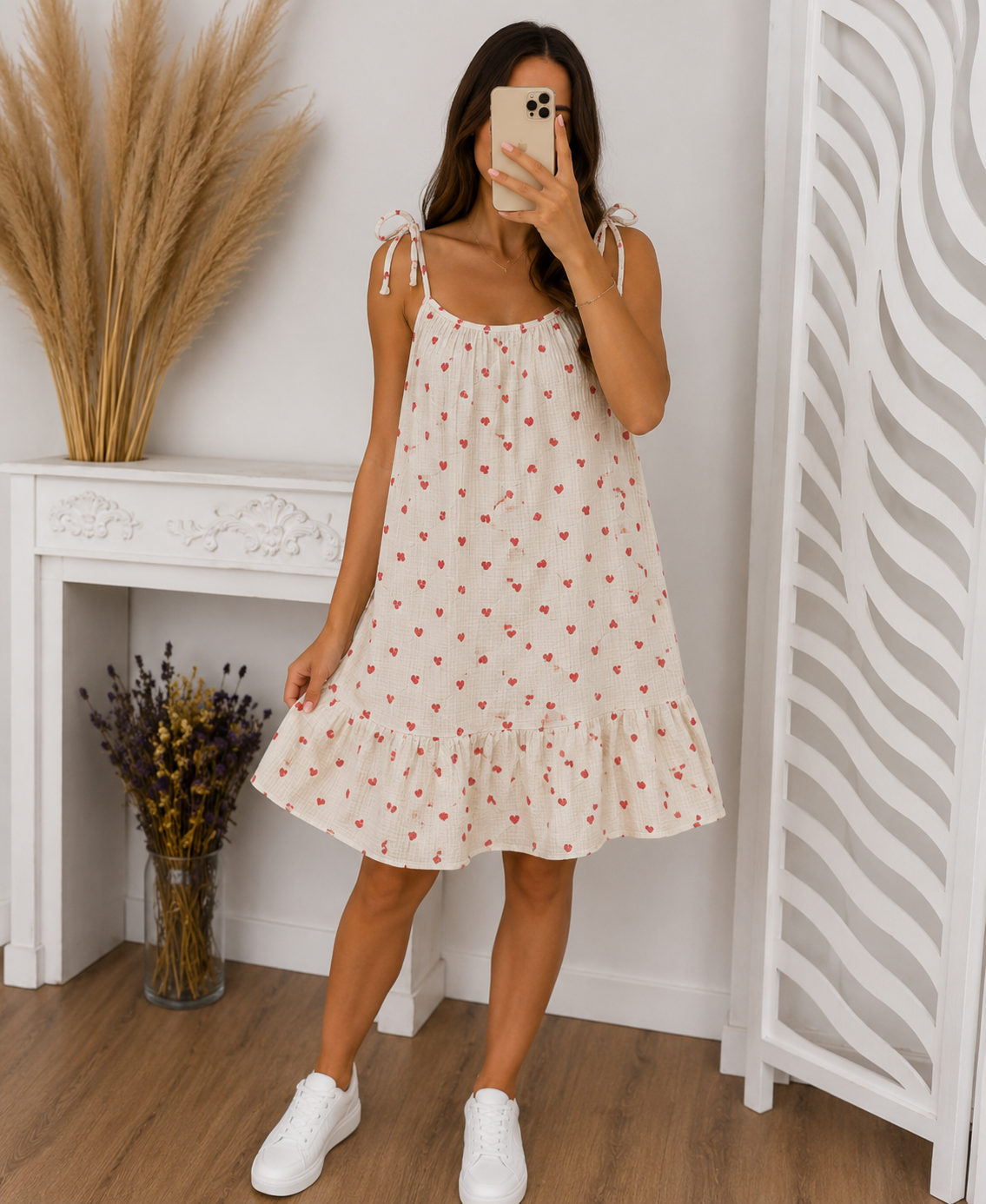 ROBE GAZE DE COTON COEUR